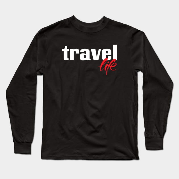 Travel Life Long Sleeve T-Shirt by ProjectX23Red